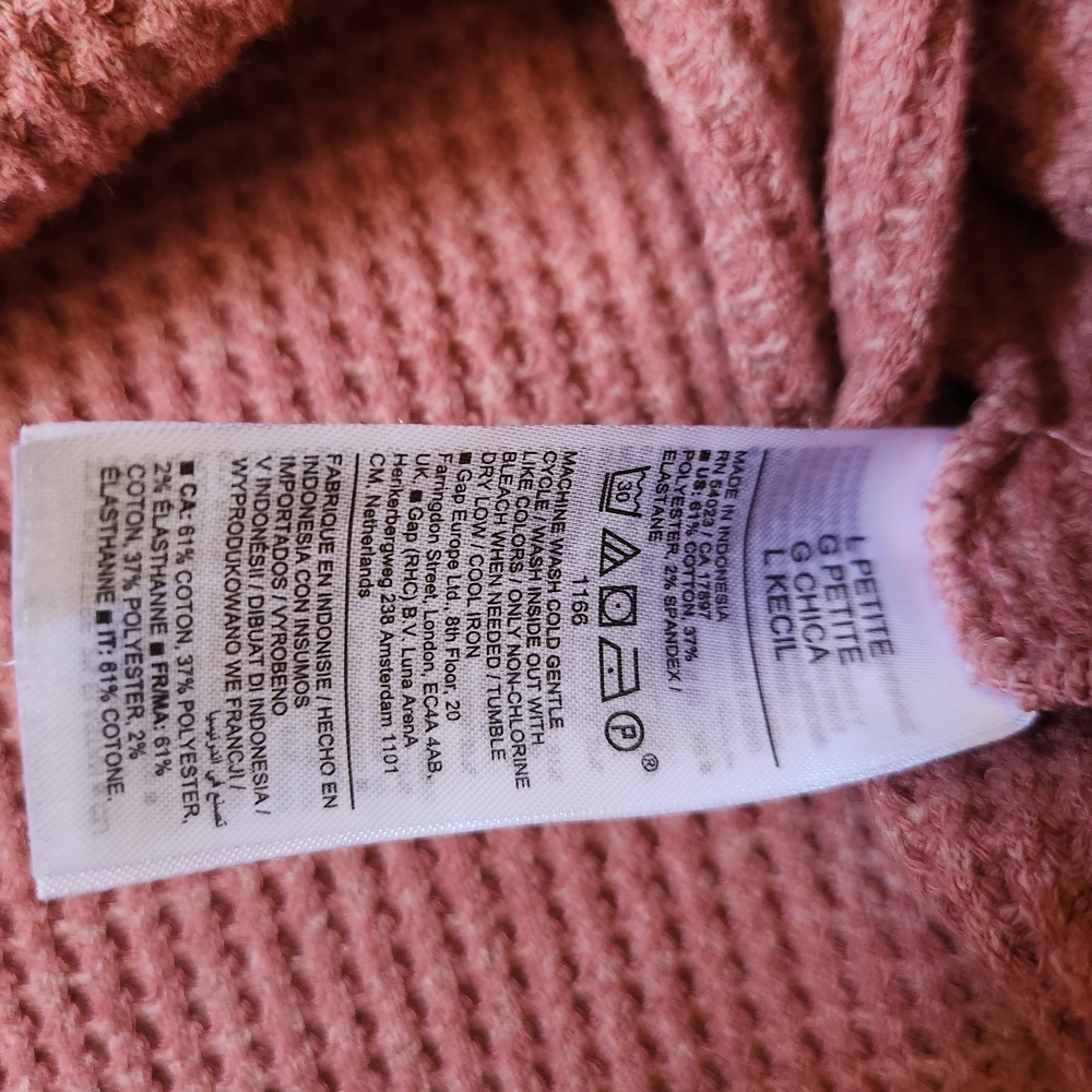 Old Navy Waffle Knit Henley Sweater in Dusty Rose Pink - Picture 5 of 6